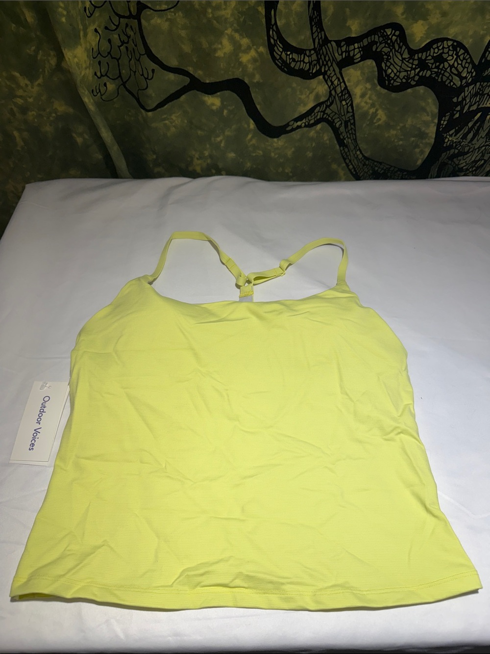 Outdoor Voices Move Free Bright Gecko Adjustable-Strap Camisole